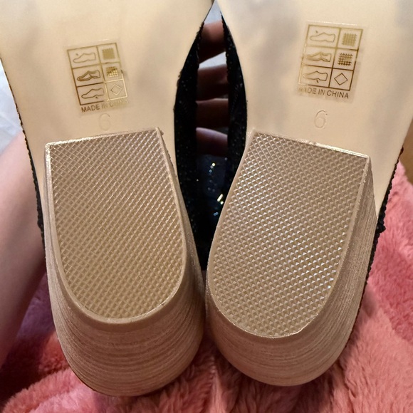 NWOT Women’s Black Above The Knee Rhinestone Cowgirl Boots Size 6 - Picture 7 of 9